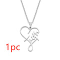 Heart of Faith Pendant Necklace - Cross Within Heart Necklace