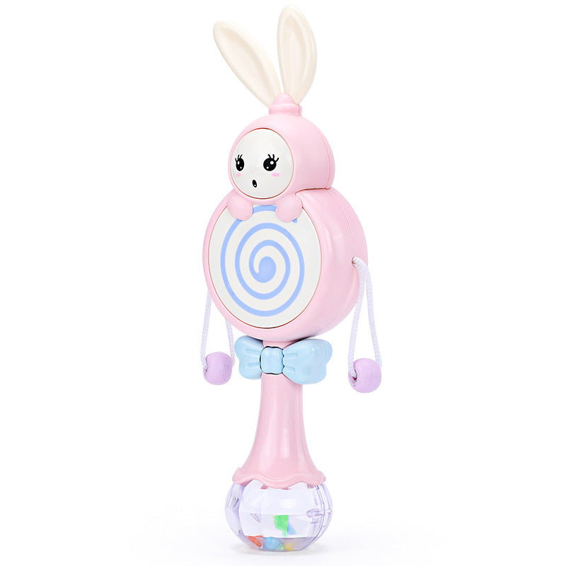 Baby Rattle & Teether Toy - Musical Cartoon Sensory Toy for Newborns