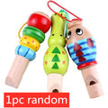 Wooden Animal Whistle - Fun Musical Noise Maker Toy for Kids