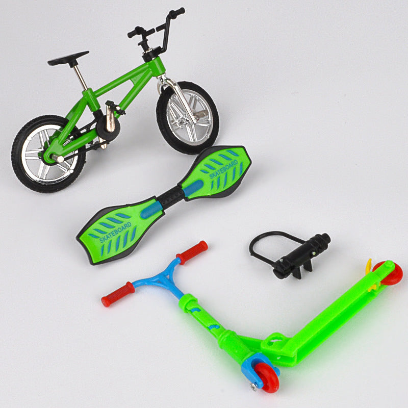 Kids Finger Skateboard & Finger Bike Set - Mini Fingerboard Trick Toy