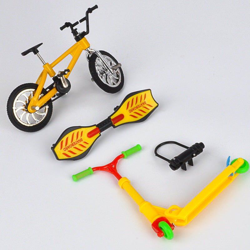 Kids Finger Skateboard & Finger Bike Set - Mini Fingerboard Trick Toy