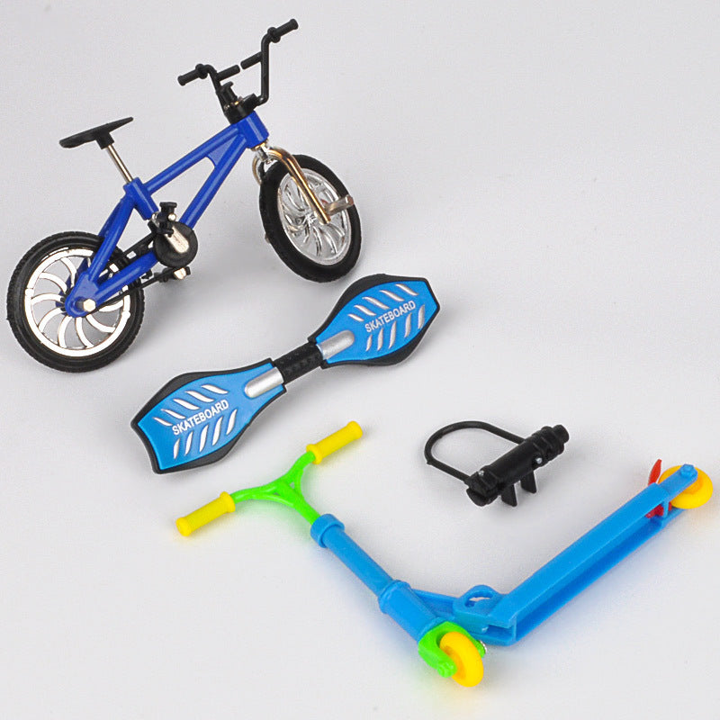 Kids Finger Skateboard & Finger Bike Set - Mini Fingerboard Trick Toy