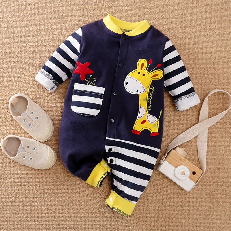 Baby Romper - Soft Cotton Long-Sleeve Bodysuit for Newborns