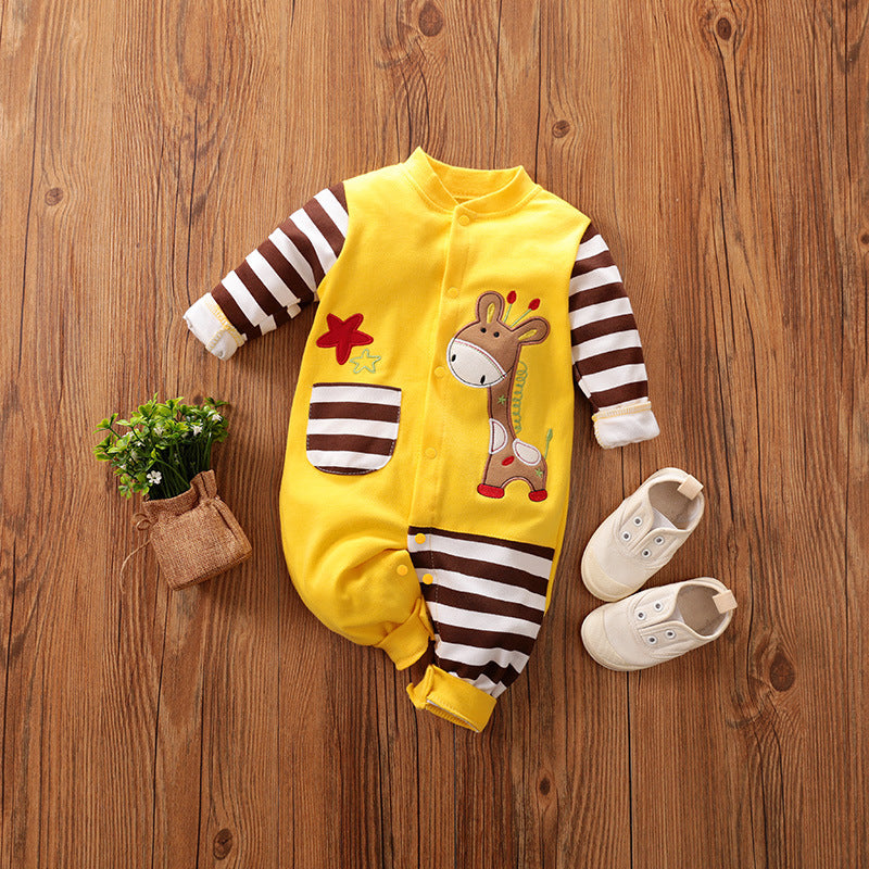 Baby Romper - Soft Cotton Long-Sleeve Bodysuit for Newborns