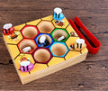 Montessori Wooden Busy Bees Beehive Game - Kids Learning Toy