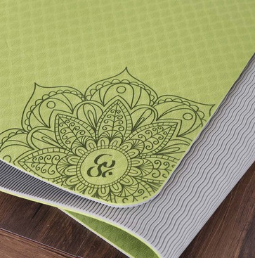 Ikki Rangli TPE Sirg'anmas Yoga Gilamchasi (183x61sm, 6mm)