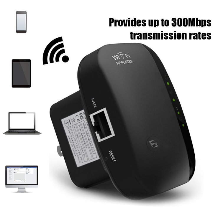 WiFi Range Extender & Signal Booster - 300Mbps Wireless Repeater