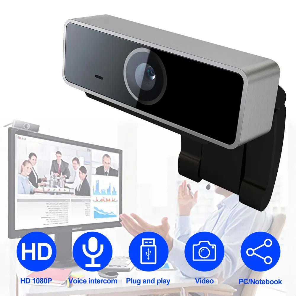 1080P HD Webcam - USB Auto-Focus Camera with Microphone for PC & Streaming