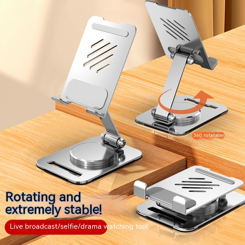 360 Foldable Metal Phone & Tablet Stand — Adjustable Desk Holder