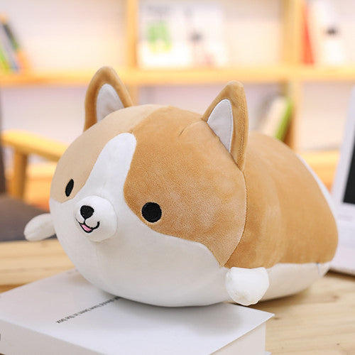 Cute Corgi Dog Plush Toy - Soft Stuffed Animal Pillow for Kids