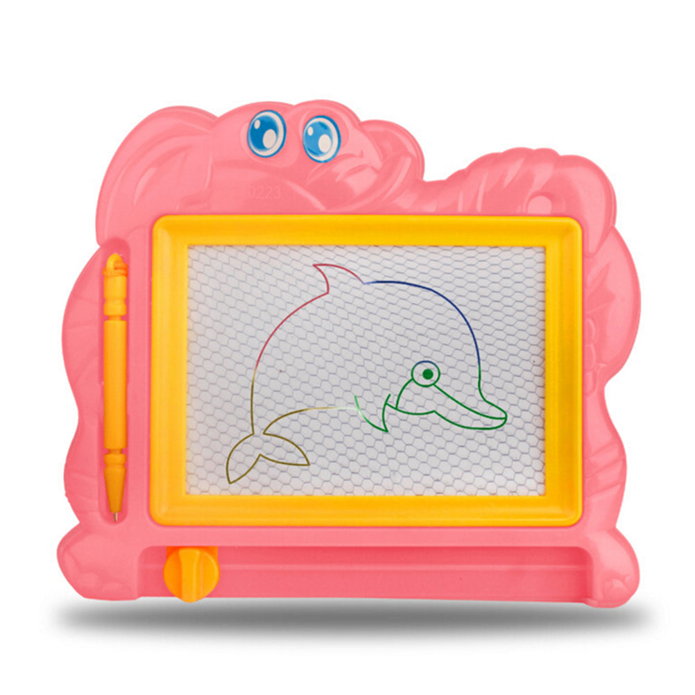 Kids Magnetic Drawing Board - Erasable Doodle Sketch Pad with Stamps