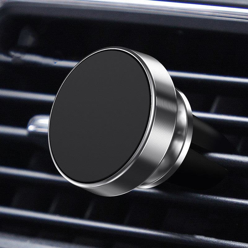 Silver magnetic car phone holder