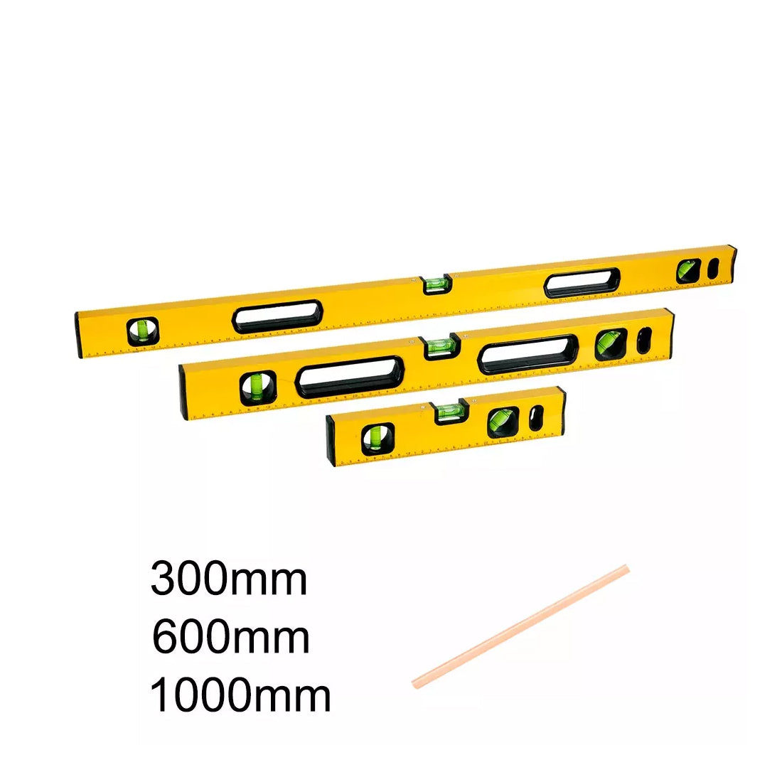 MAGNETIC 3 PIECE BUILDERS BUILDING SPIRIT LEVEL SET