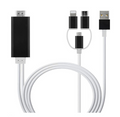 Type-C to HDMI Cable - 3-in-1 Phone to TV Screen Mirroring Adapter for iOS & Android