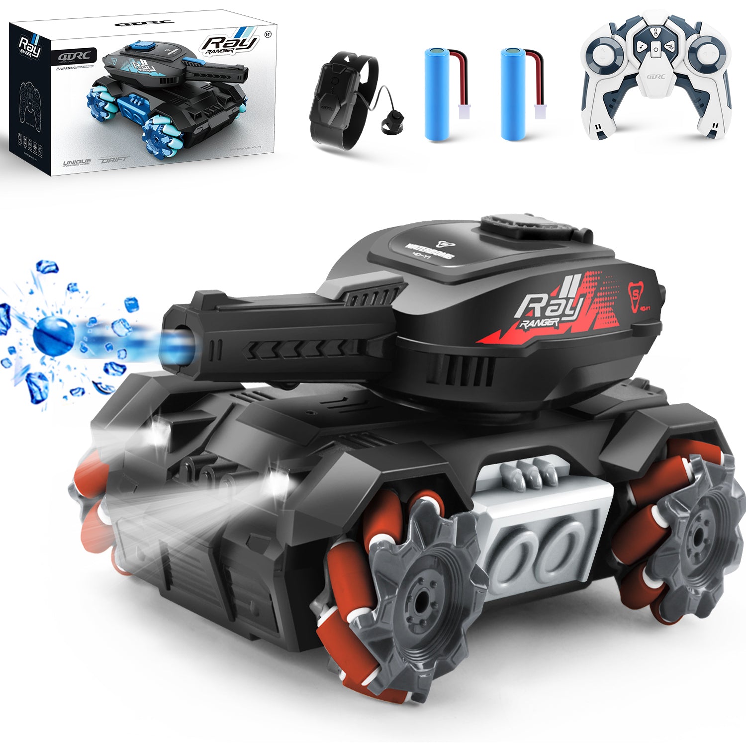 Gesture Control RC Tank - 4WD Hand-Sensing Remote Control Battle Tank for Kids