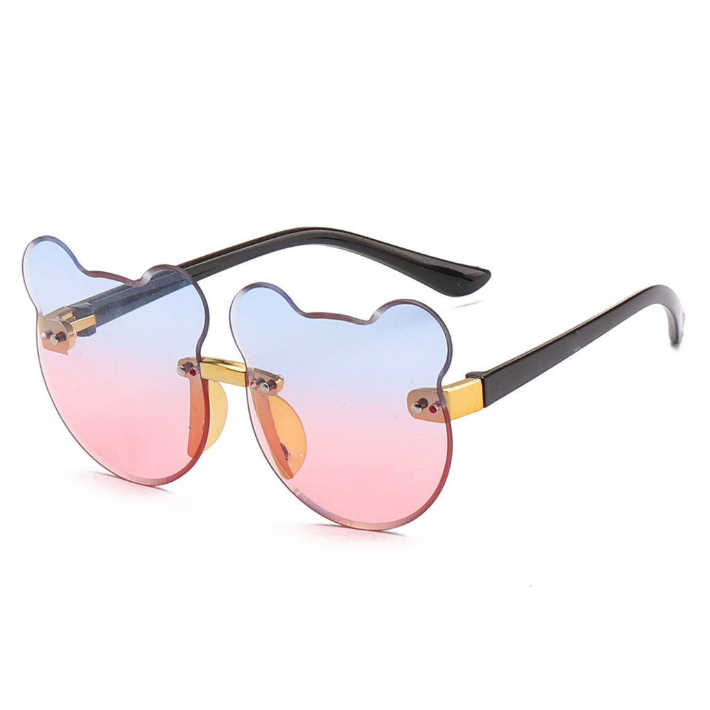 Kids Cat-Eye Sunglasses - Trendy Frameless Shades for Boys and Girls