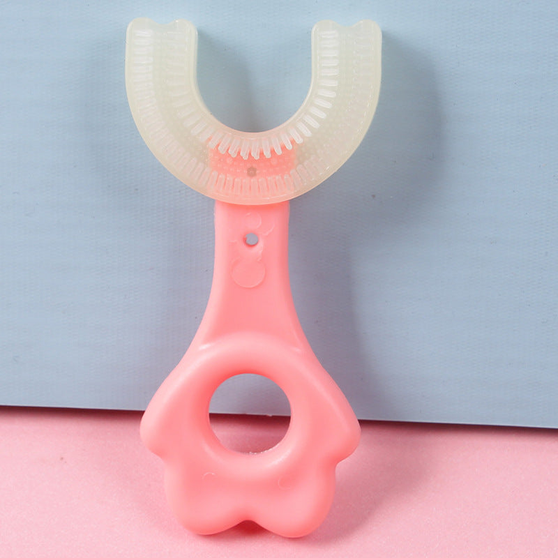 Kids U-Shaped Toothbrush - 360 Silicone Soft Brush for Children