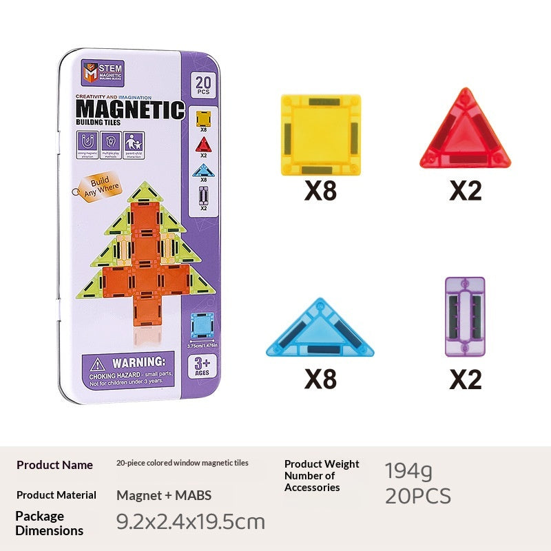 Colorful Magnetic Building Tiles Set for Kids