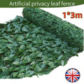 3 M Artificial Hedge Fake Ivy Leaf Garden Fence Privacy