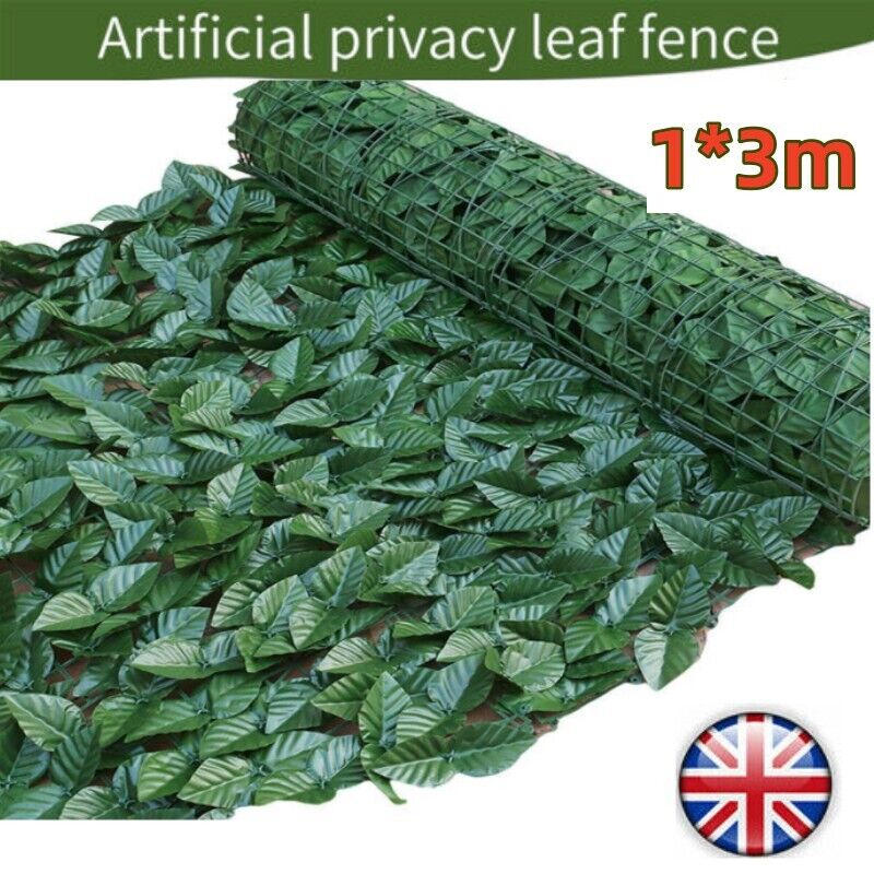 3 M Artificial Hedge Fake Ivy Leaf Garden Fence Privacy