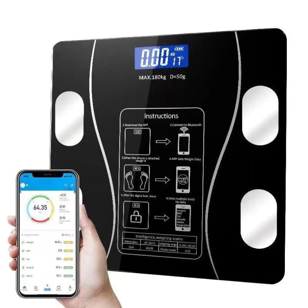 Smart Bluetooth Body Fat Scale - Digital Weight & Body Composition Monitor