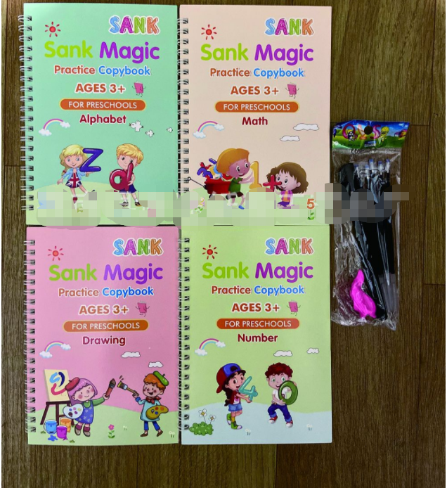 Reusable Calligraphy Practice Stickers - English Handwriting Groove Trainer for Kids