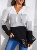 Color Block Zipper Hoodie