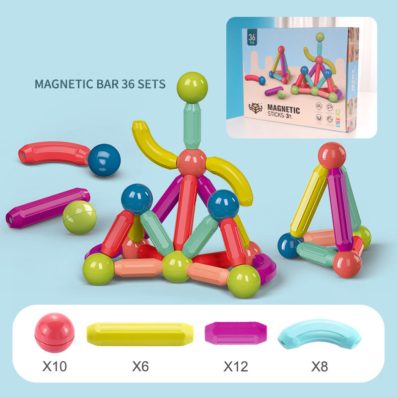 Magnetic Building Blocks Set - STEM Educational Construction Toy for Kids