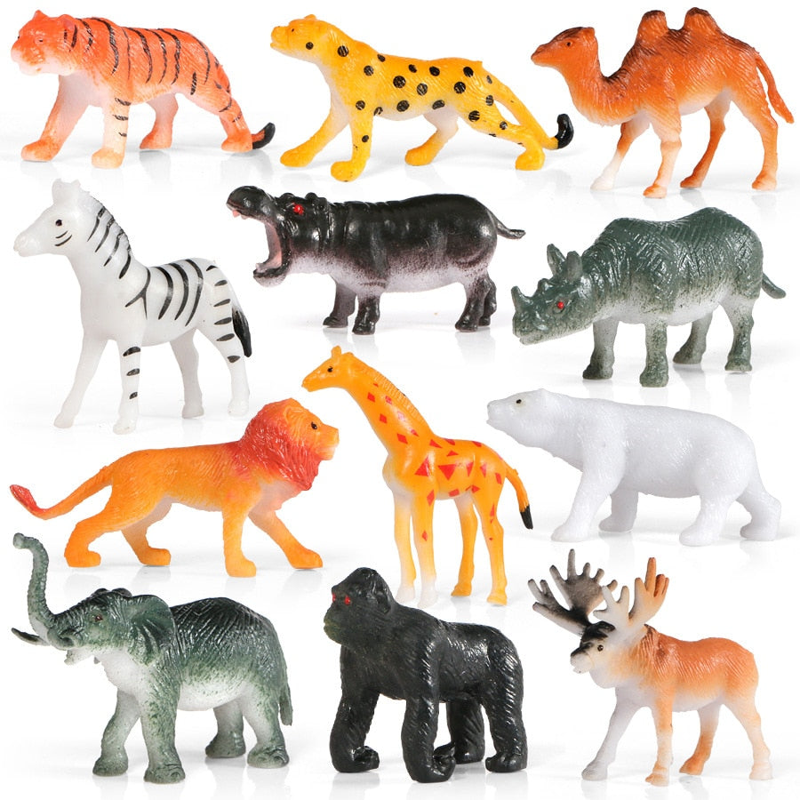 Kids Animal Figures Set - Realistic Toy Animals for Learning & Play