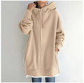 Oversized S-5XL Women Loose Hooded Coats Autumn Female Tie