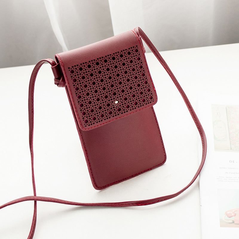 Cross Body Mobile Phone Bag Touching Screen Clear Window Mini