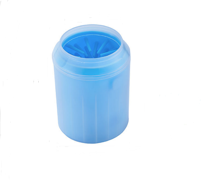 Dog paw cleaner cup blue