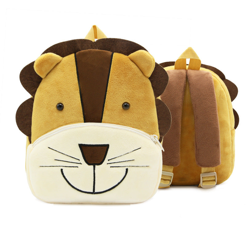 Cute Plush Animal Backpack - Soft Kindergarten School Bag for Kids