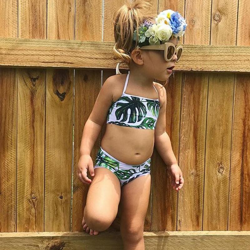 Girls Swimsuit - 2-Piece Cartoon Kids Swimwear Set for Summer