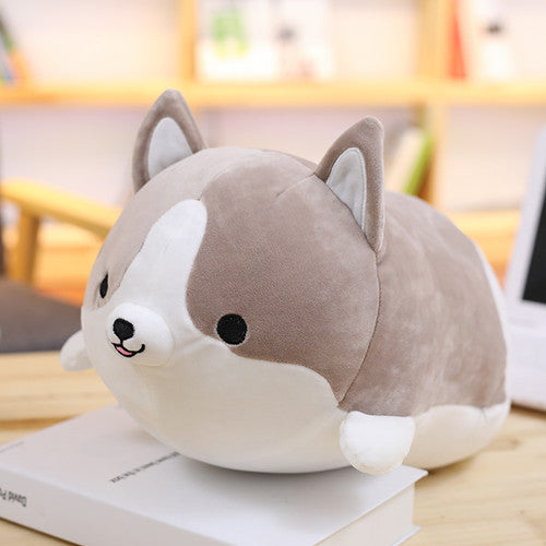 Cute Corgi Dog Plush Toy - Soft Stuffed Animal Pillow for Kids
