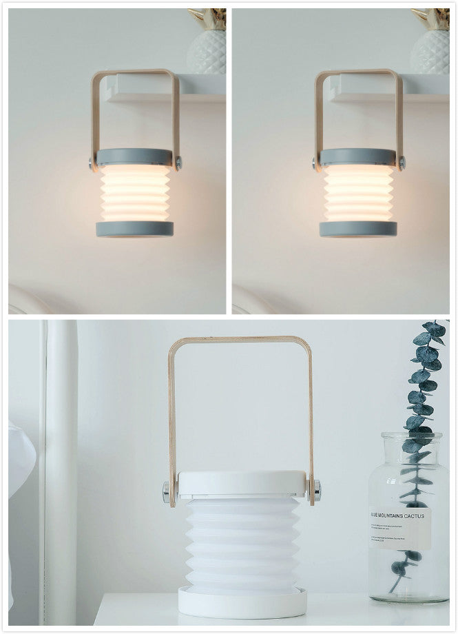 Foldable LED Night Light & Reading Lamp - Rechargeable Touch Lantern