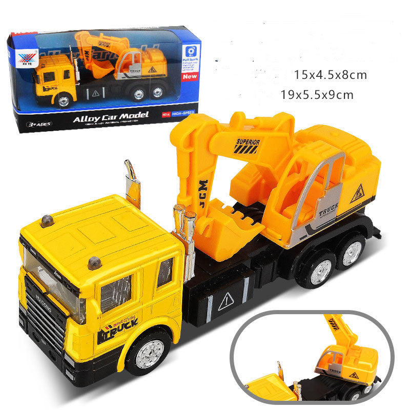 Kids Construction Vehicle Toy - Mini Engineering Truck & Ladder Car for Little Builders