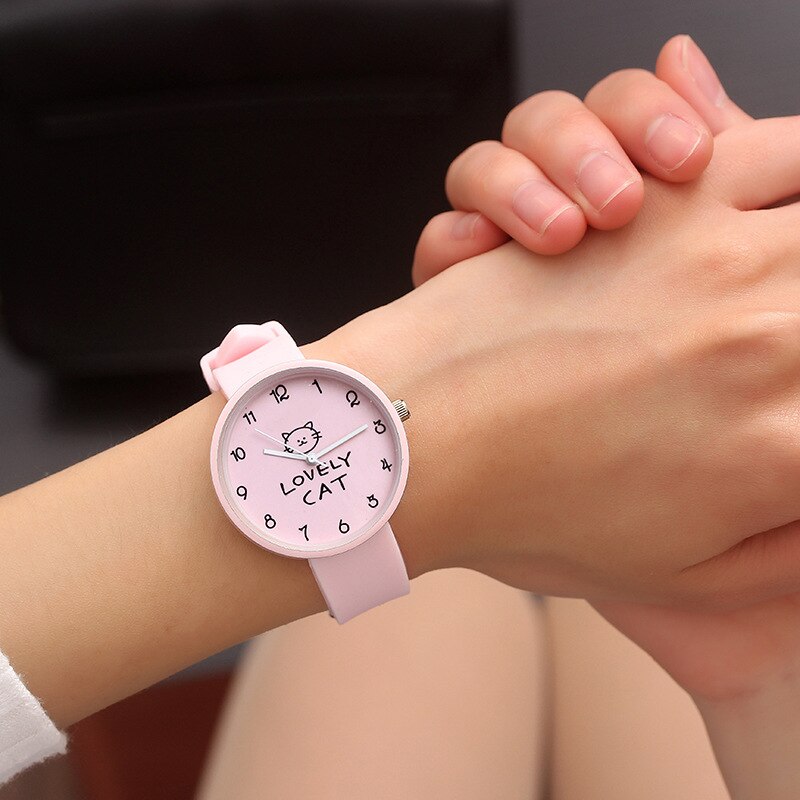 Kids Cartoon Watch - Candy Color Silicone Quartz Wristwatch for Children