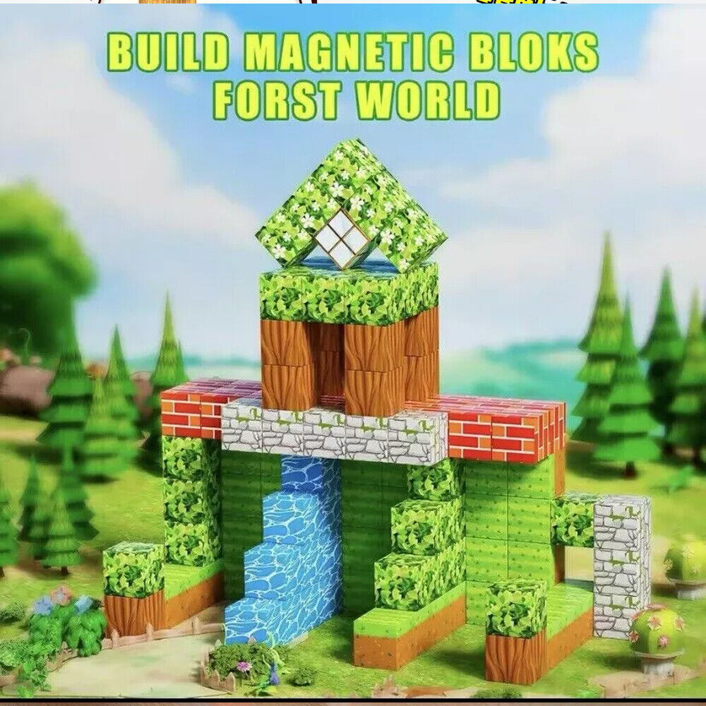 Set Minecraft Magnetic Building Blocks Children Kids