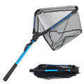 Foldable Fishing Landing Net - Compact Aluminum Rod Net with Rubberized Mesh