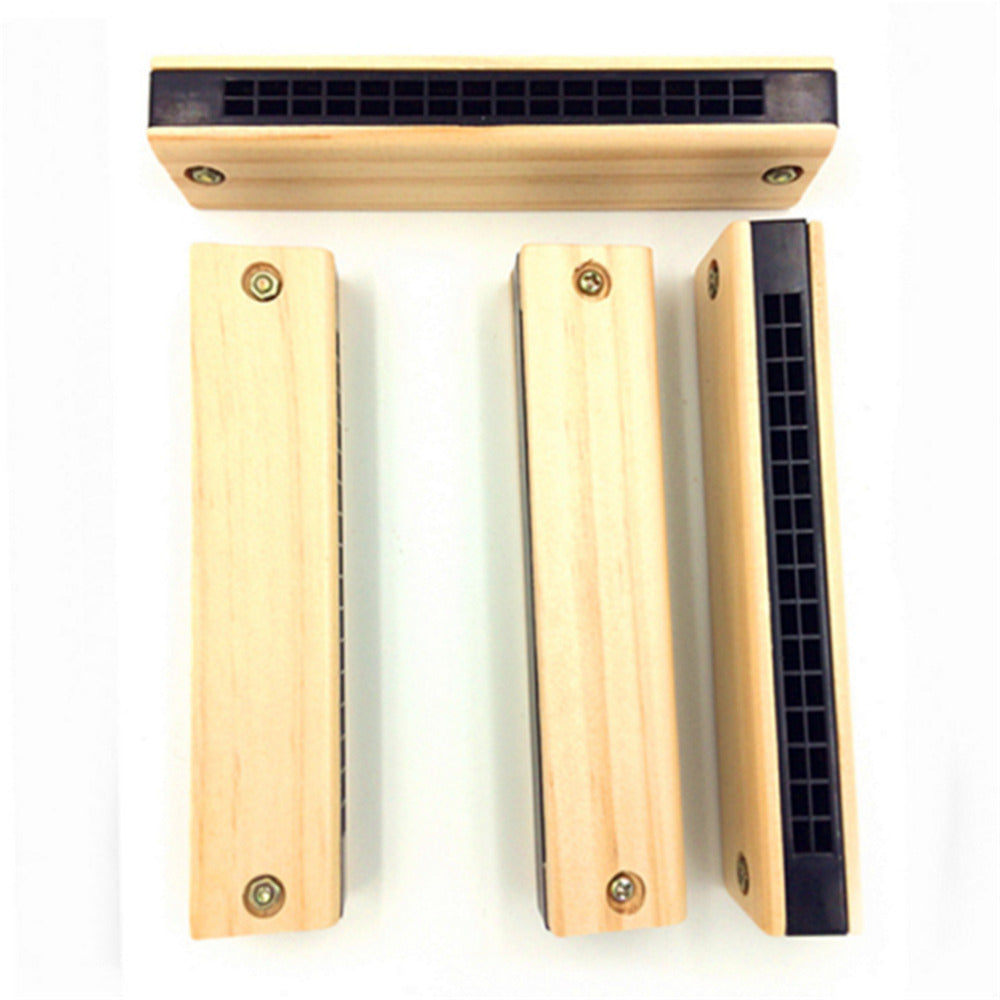 Kids Wooden Harmonica - Beginner Musical Instrument Toy for Children