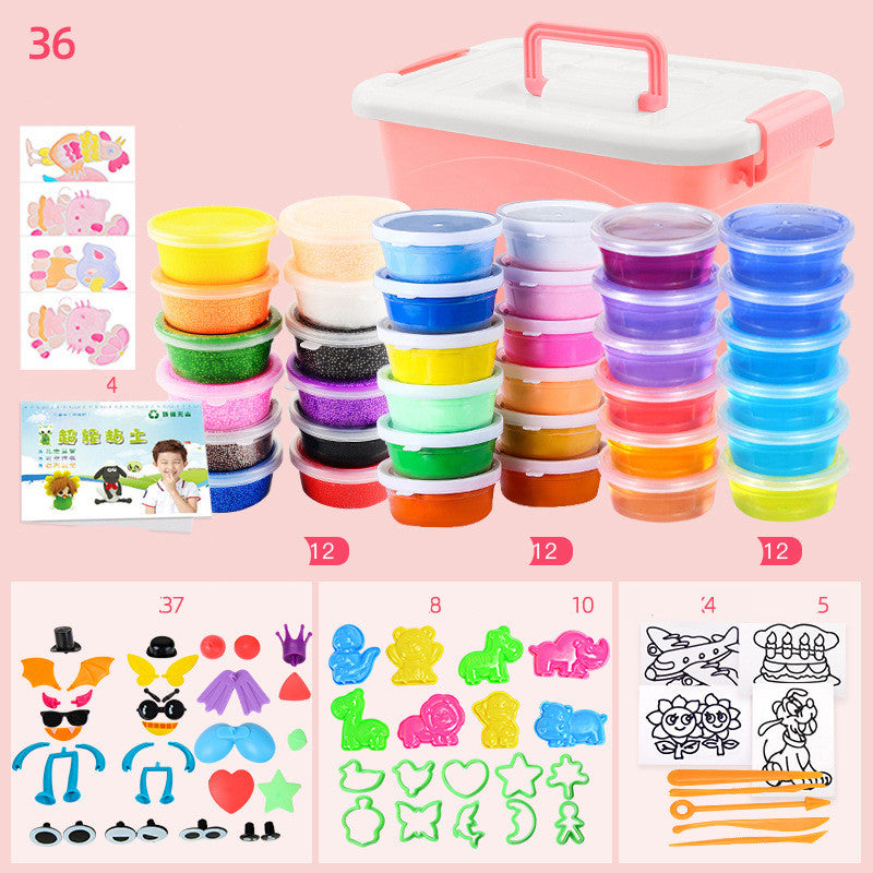 36-Color Super Light Clay Set - Air-Dry Modeling Dough for Kids DIY Crafts