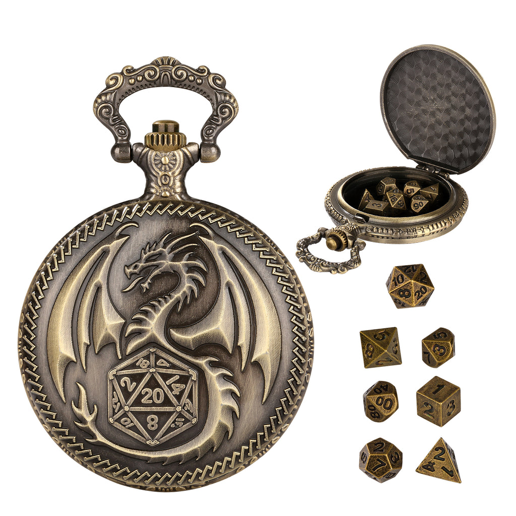 Vintage Chain Pocket Watch - Classic Quartz Pocket Watch with Chain