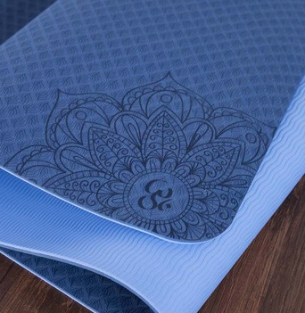 Ikki Rangli TPE Sirg'anmas Yoga Gilamchasi (183x61sm, 6mm)