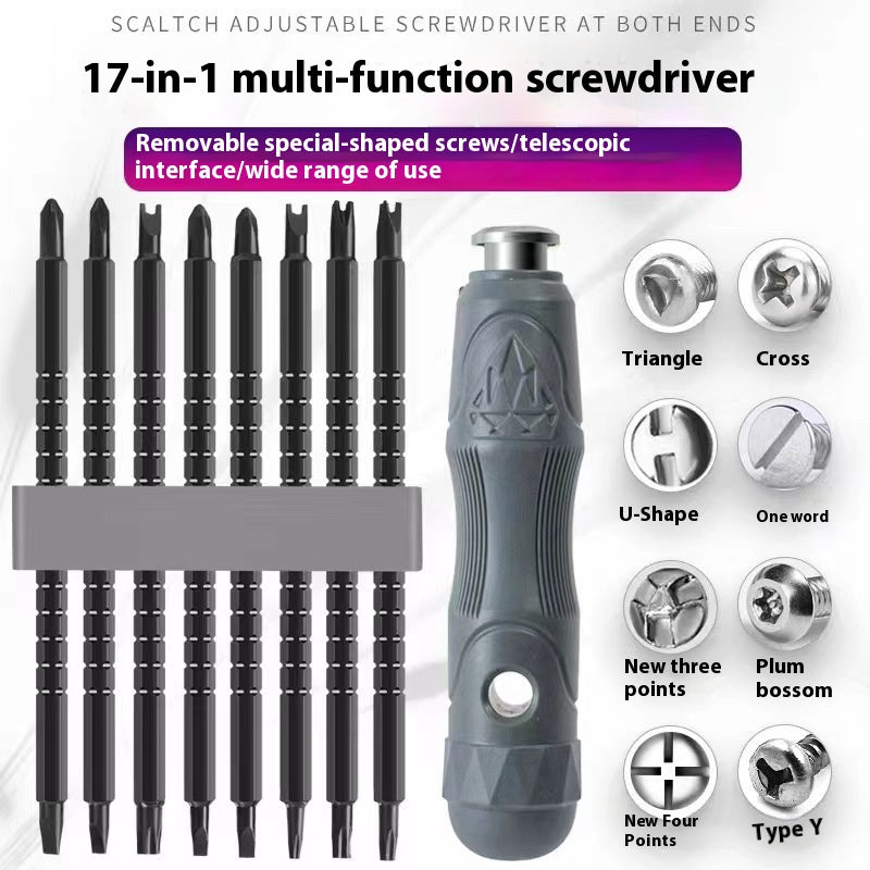 Multifunctional 17-in-one Strong Magnetic Special-shaped Screwdriver