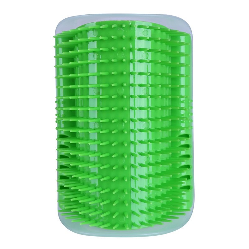Green cat self-grooming brush