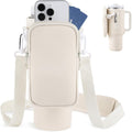 Water Bottle Carrier Bag - Adjustable Strap Holder for 40oz Tumblers, Hiking & Walking