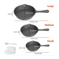 3x Cast Iron Non