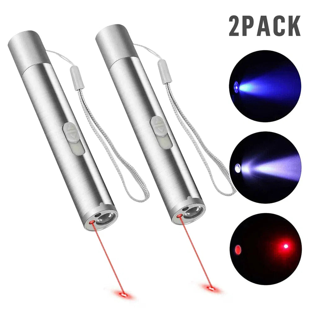 USB Rechargeable Cat Laser Pointer Pen - Interactive Chase Toy for Cats & Dogs