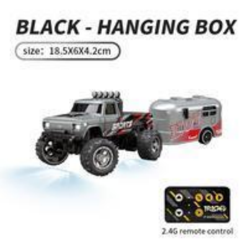 Mini RC Buggy with Trailer - Remote Control Off-Road Car for Kids
